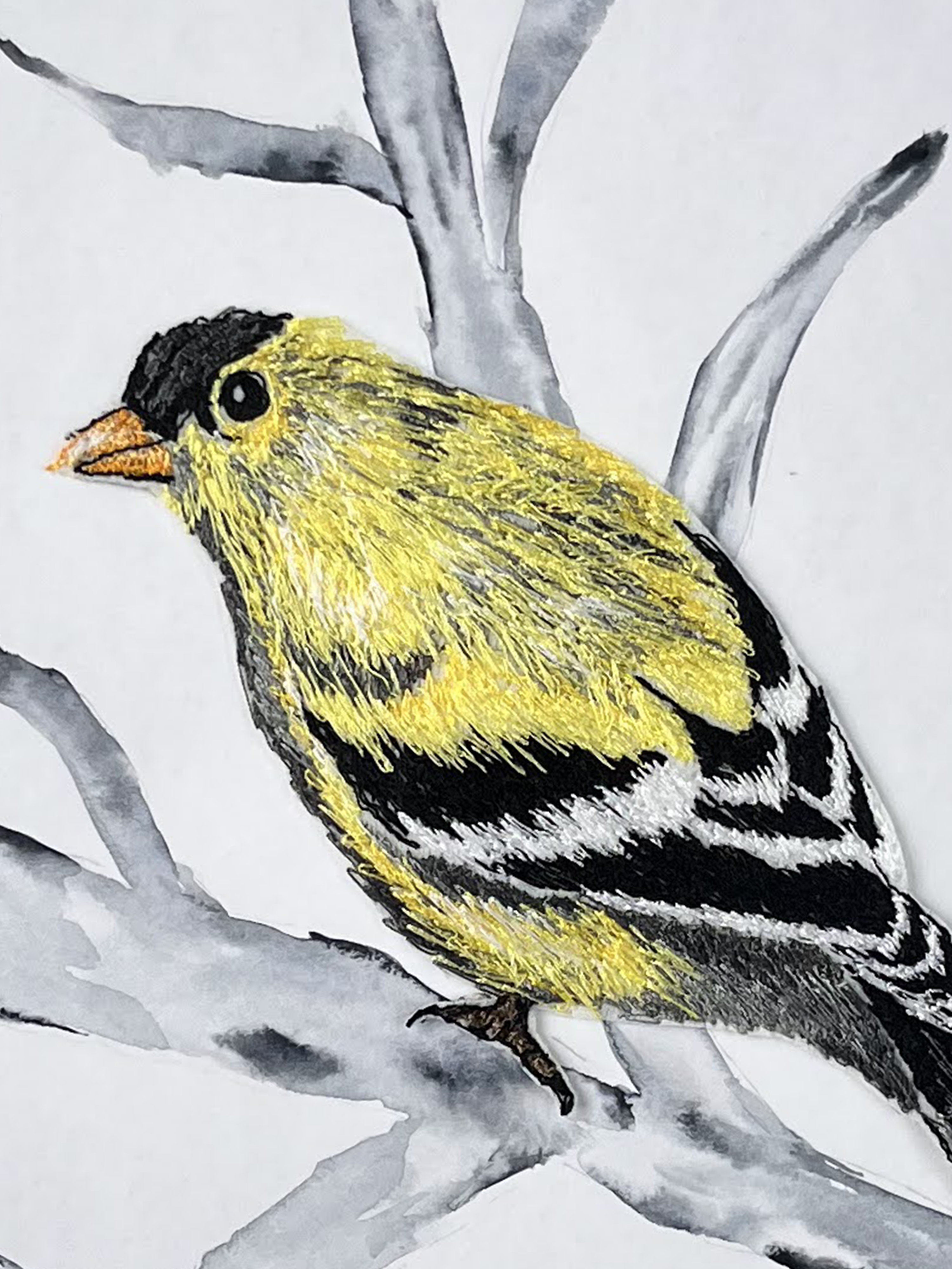 American Goldfinch Embroidery