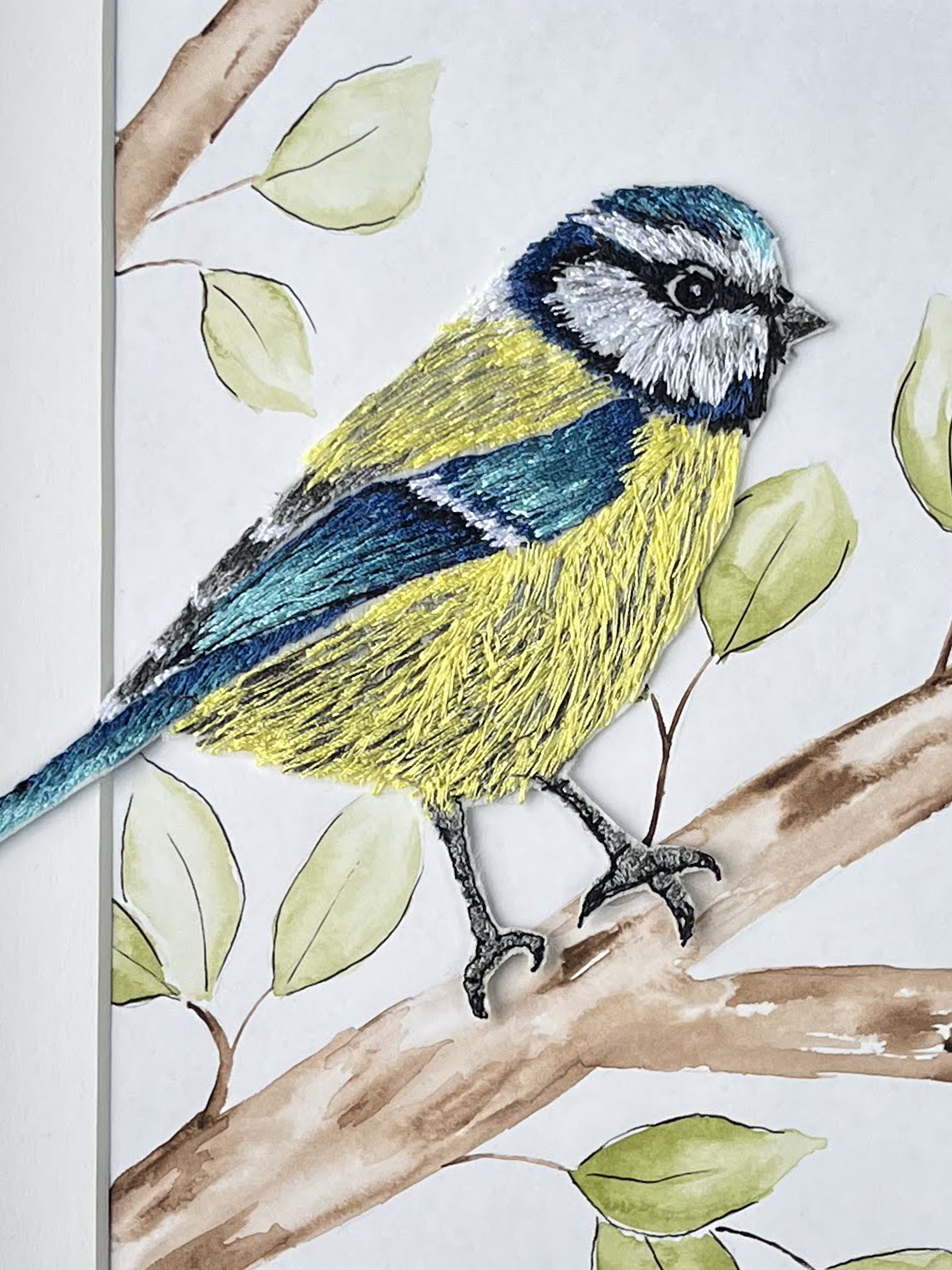 Blue Tit Embroidery