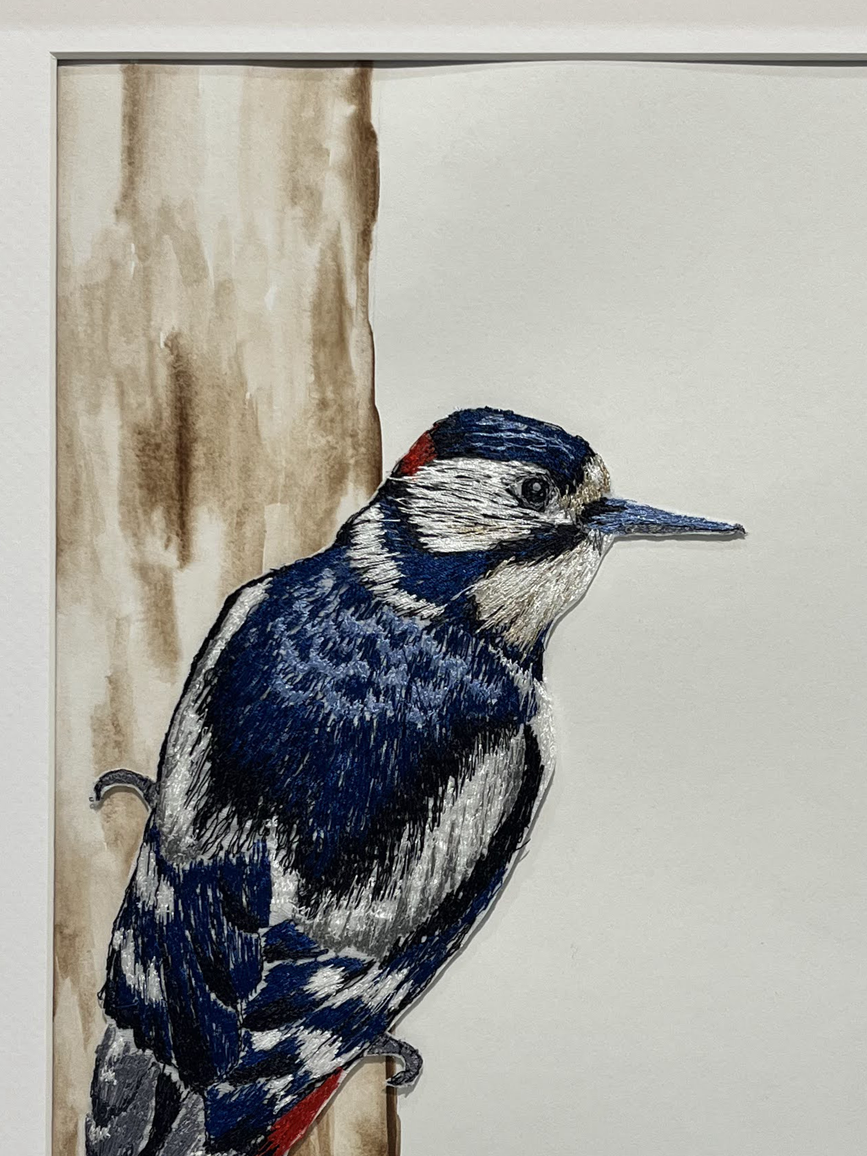 Great Spotted Woodpecker Embroidery