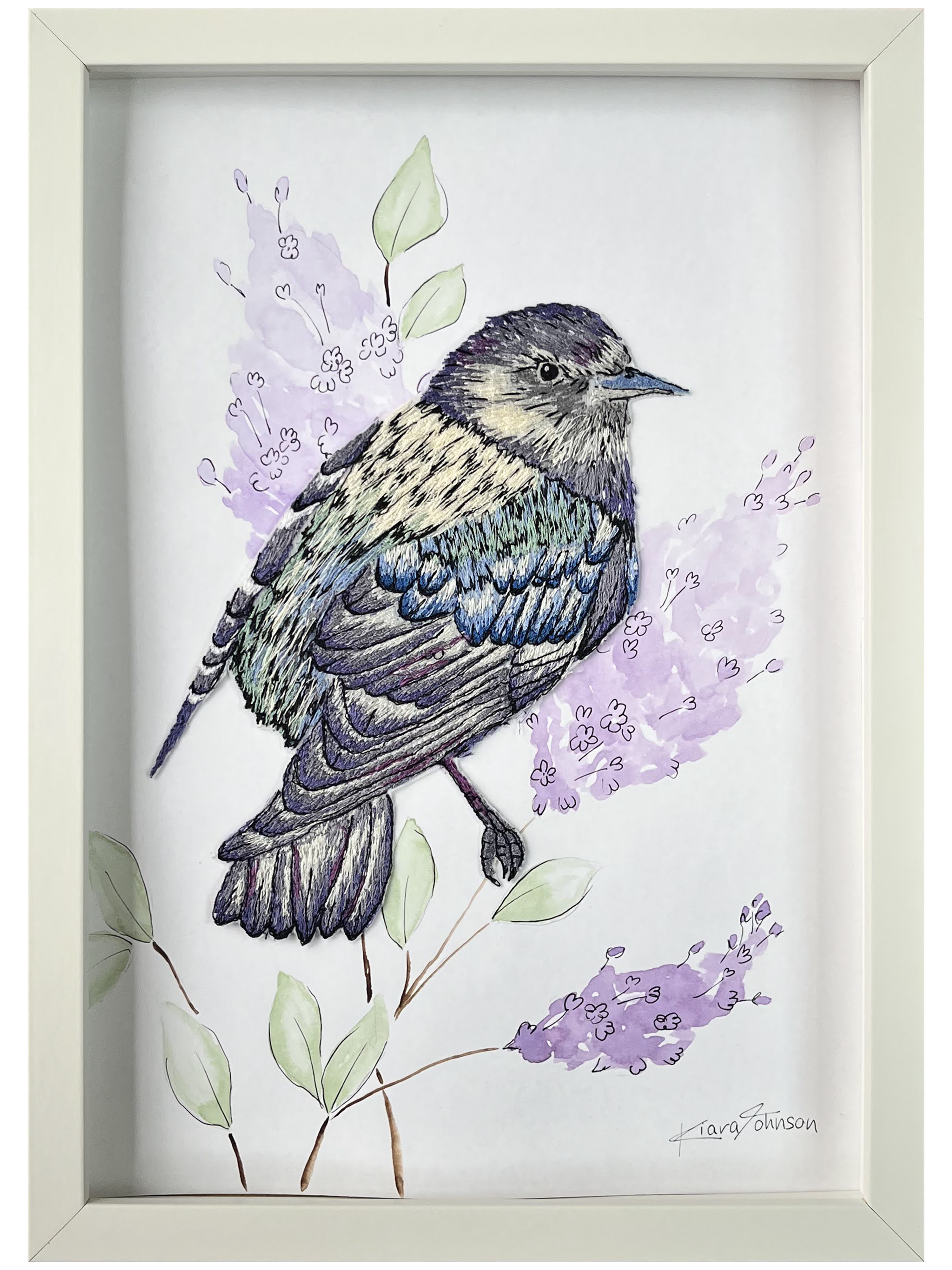 Floral Starling Embroidery
