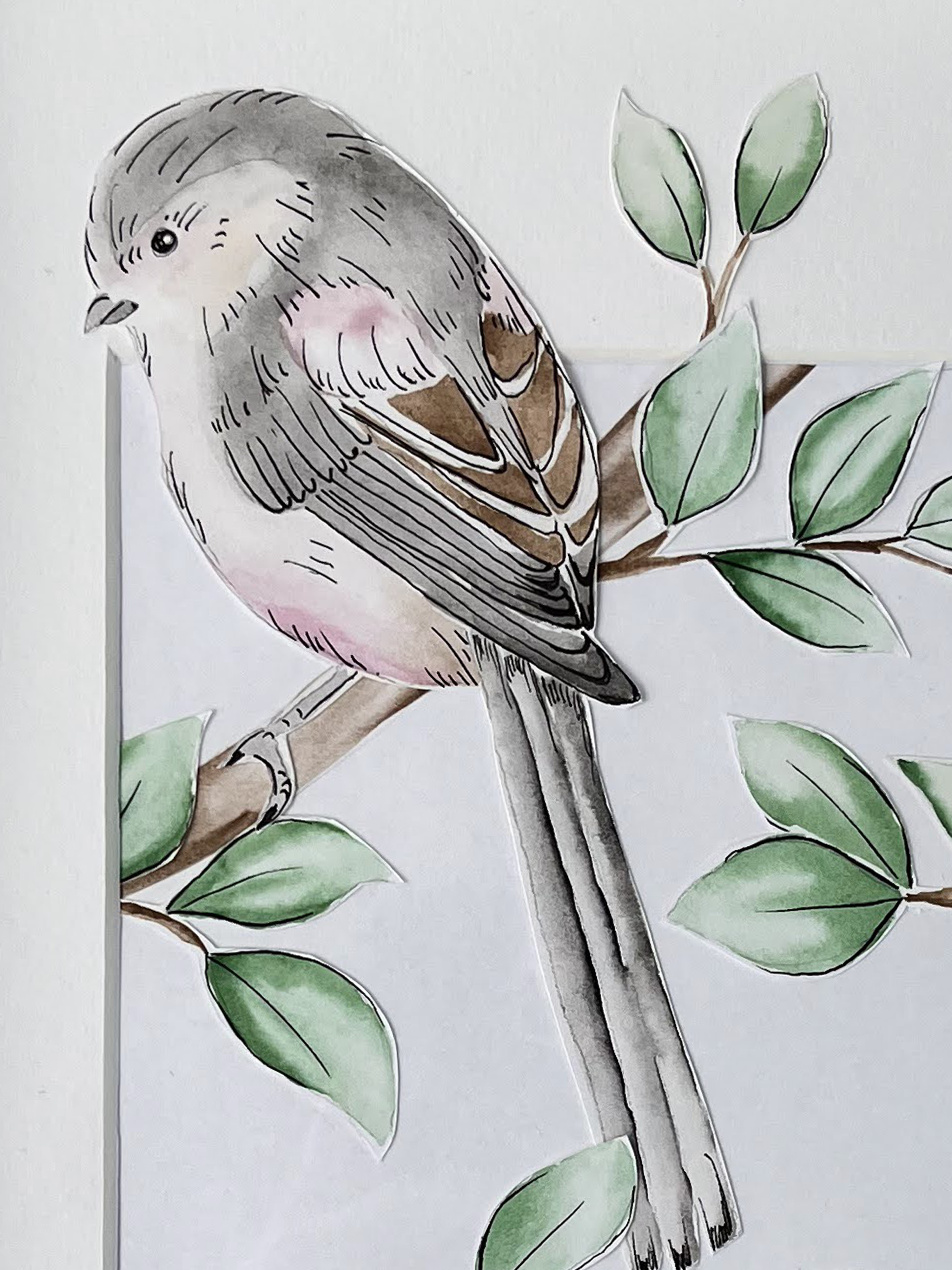 Long Tailed Tit Painting